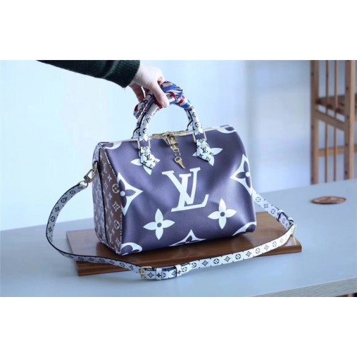 Louis Vuitton Monogram Canvas Speedy 30 M40391 blu scuro