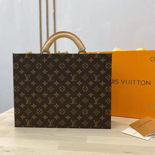 Louis Vuitton Monogram Canvas Treasure Box Pelle originale 40688 Marrone