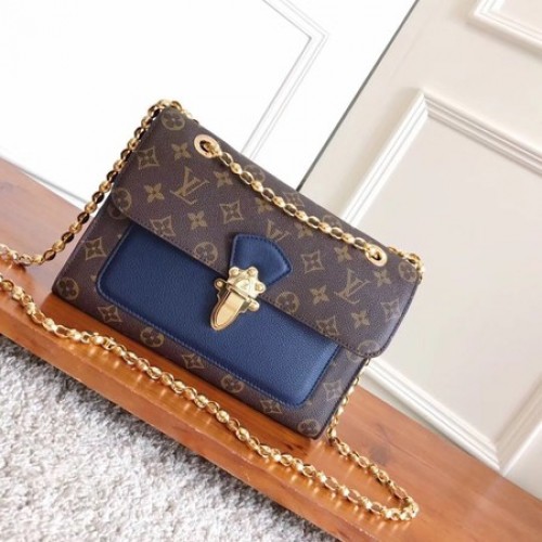 Tela monogramma Louis Vuitton VICTOIRE M41730 Blu