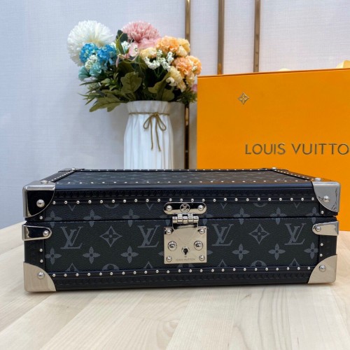 Scatola per orologi Louis Vuitton Monogram Canvas 40664 nera