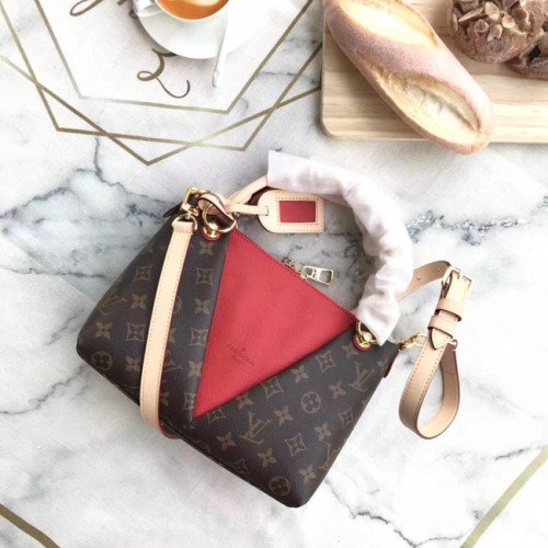 Louis Vuitton Monogram Canvas originale V TOTE BB M43966 rosso ciliegia