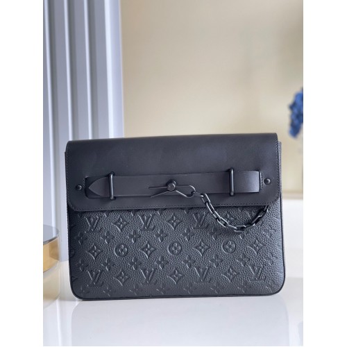 Steamer POCHETTE Louis Vuitton Monogram Eclipse M80140 nero