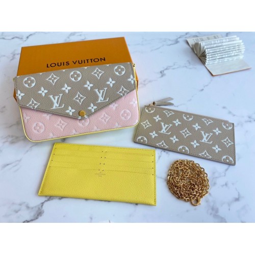Louis Vuitton Monogram Empreinte Multi Pochette Felicie M81359 Rosa