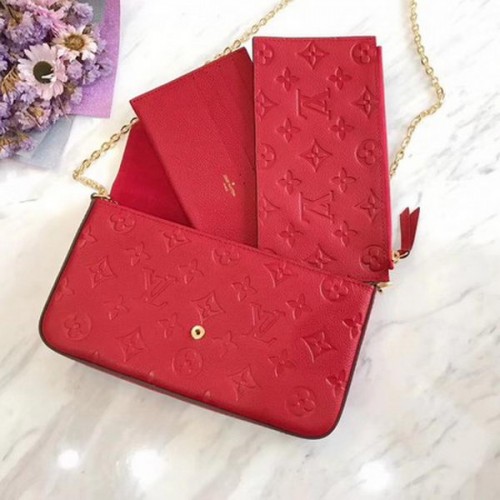 Louis Vuitton Monogram Empreinte POCHETTE Felicia M64064 Rosso