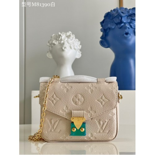 Louis Vuitton Monogram Empreinte POCHETTE METIS BB M81390 Creme