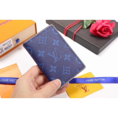 Portamonete Louis Vuitton Monogram Ink Card 62219 blu