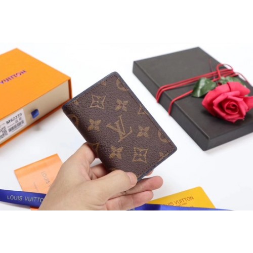 Portamonete Louis Vuitton Monogram Ink Card 62219 marrone
