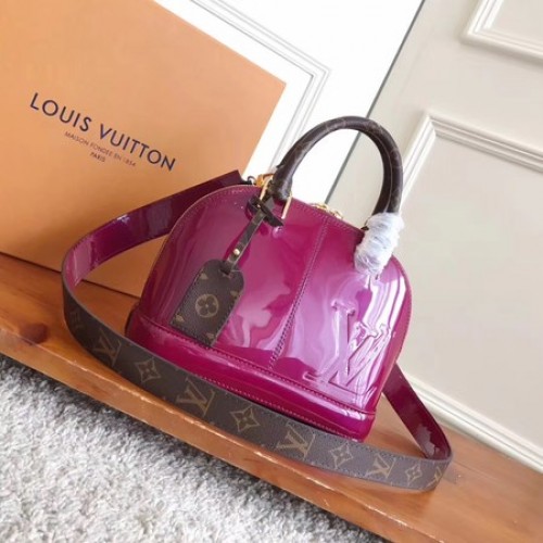 Louis Vuitton Monogram Vernis ALMA BB M54704 Rosa