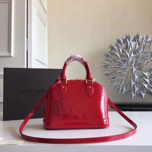 Louis Vuitton Monogram Vernis Alma BB M91606 Rosso