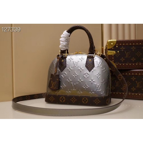 Borsa Tote Louis Vuitton Monogram Vernis Alma BB M91606 Argento