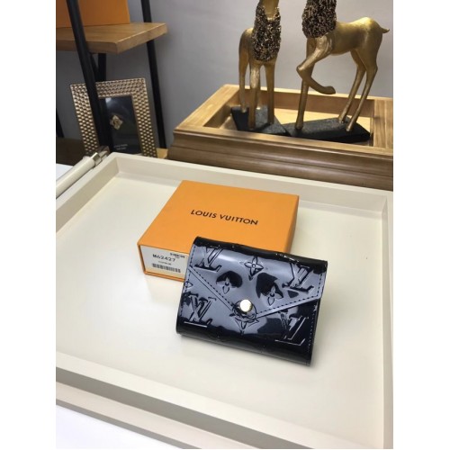 Louis Vuitton Monogram Vernis PORTAFOGLIO VICTORINE M62427 nero