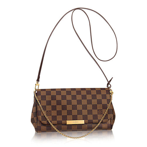 Louis Vuitton N41129 Borsa MM preferita in tela Damier Ebene