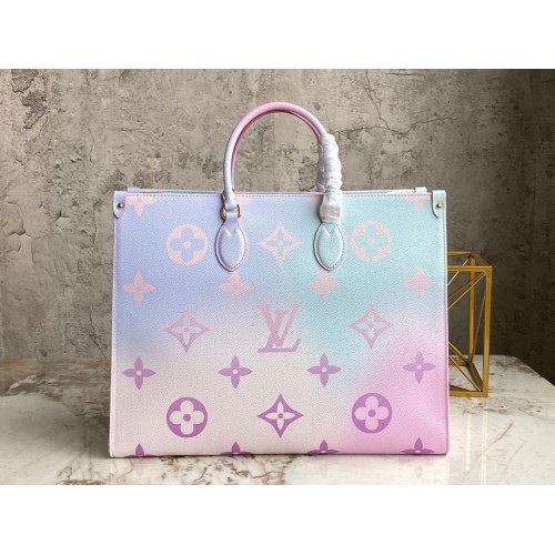 Louis Vuitton ONTHEGO GM Dip Dye Pastel M46076 Rosa e blu