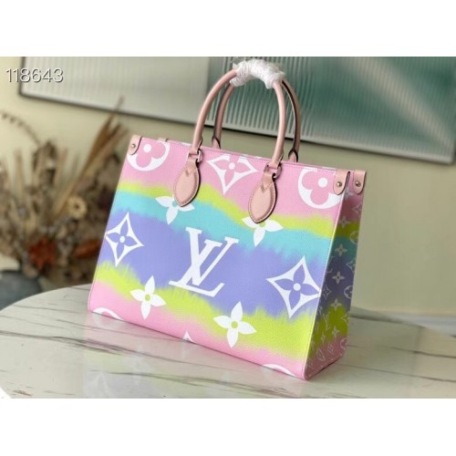 Louis Vuitton ONTHEGO MM M45118 Rosa e blu