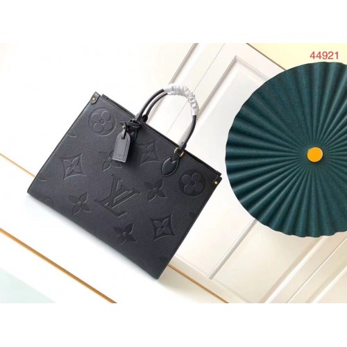 Borsa in pelle originale Louis Vuitton ONTHEGO M44576 nera