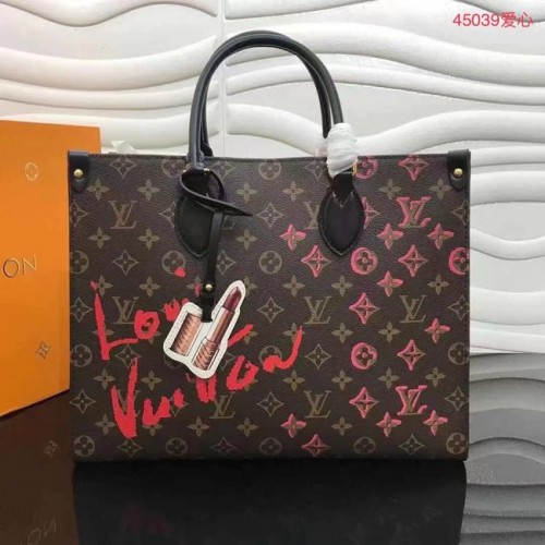 Borsa tote media Louis Vuitton Onthego M45039 nera