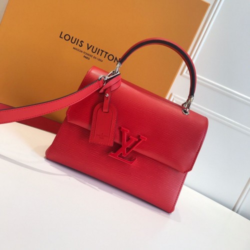 Borsa tote piccola Grenelle in pelle Epi originale Louis Vuitton M53694 rossa
