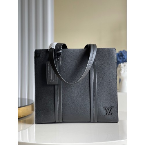Borsa Tote Aerogram in pelle originale Louis Vuitton M57308 nera