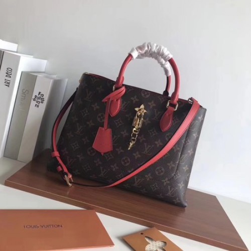 Louis Vuitton Original Monogram Canvas Original TOTE FLEUR 43551 Rosso