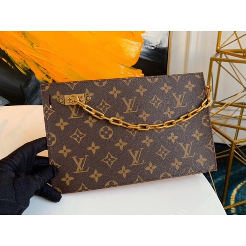 Pochette con cerniera in tela monogramma originale Louis Vuitton M44388