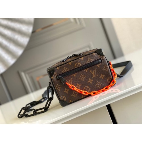 Pochette con cerniera in tela monogramma originale Louis Vuitton M68906 nera e marrone
