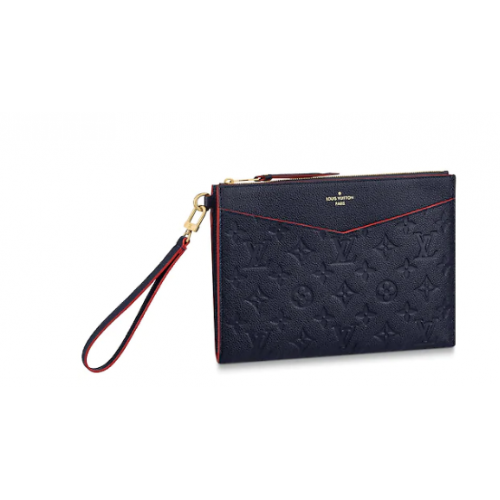 Louis Vuitton Original Monogram Empreinte Pochette MELANIE M68705 Blu navy