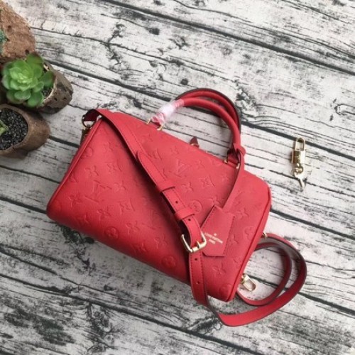 Louis Vuitton Original Monogram Empreinte Speedy 42401 Rosso