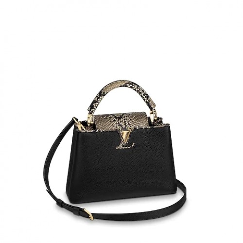 Louis Vuitton Original Taurillon in pelle CAPUCINES BB M95509 nero