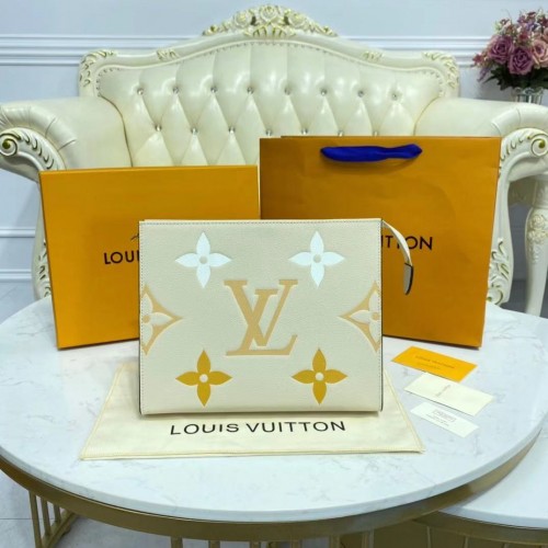 Louis Vuitton POCHETTE VOYAGE MM M80504 Crema Zafferano