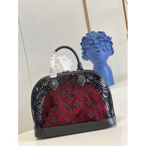 Louis Vuitton Pelle di vitello verniciata Alma PM M20355 Nera