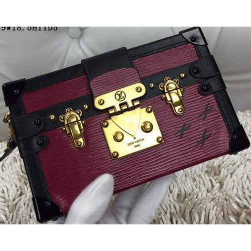 Louis Vuitton Petite Malle Epi Borsa in pelle M94219 Bordeaux