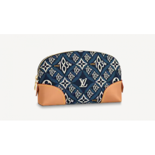 Louis Vuitton SINCE 1854 POCHETTE COSMETIQUE M80307 blu