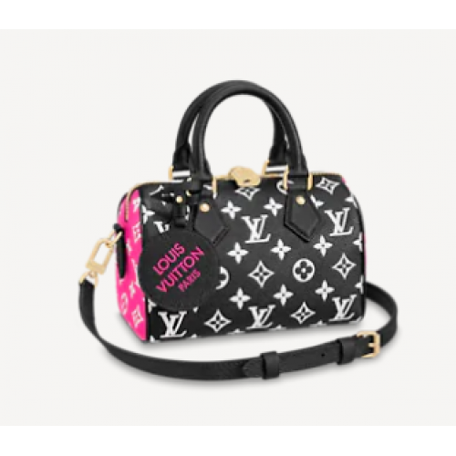 Louis Vuitton SPEEDY BANDOULIERE 20 M46088 Nero Bianco Rosa