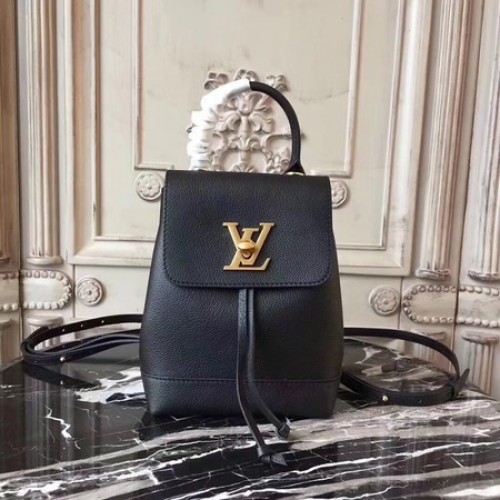 Louis Vuitton ZAINO LOCKME MINI M54573 in morbida pelle di vitello Nero