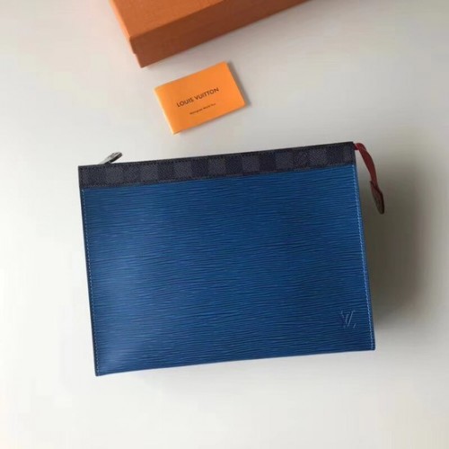 Louis Vuitton Split Pochette Voyage EPI Pelle M67736 blu
