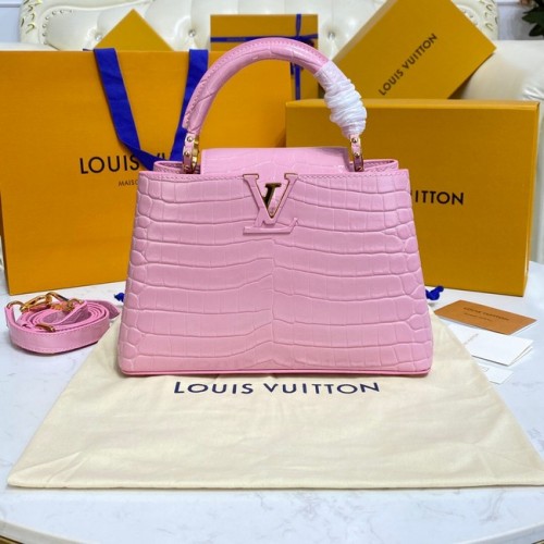 Louis Vuitton pelle di coccodrillo CAPUCINES BB M81190 rosa