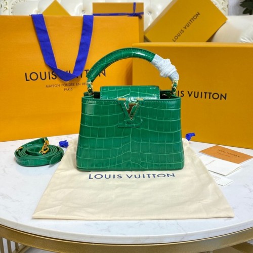 Louis Vuitton pelle di coccodrillo CAPUCINES MINI M81190 verde