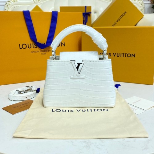 Louis Vuitton pelle di coccodrillo CAPUCINES MINI M81190 bianco