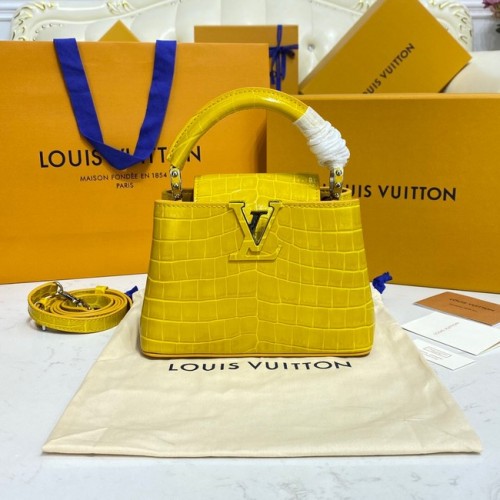 Louis Vuitton pelle di coccodrillo CAPUCINES MINI M81190 giallo