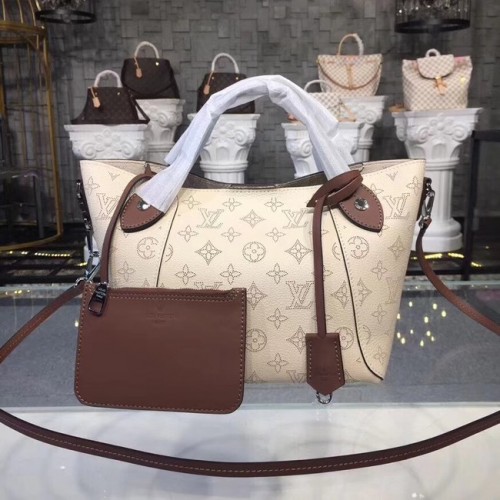 Louis Vuitton originale borsa tote in pelle Mahina 54351 crema