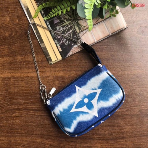 Louis vuitton ESCALE POCHETTE ACCESSORI Mini pochette M69269 blu