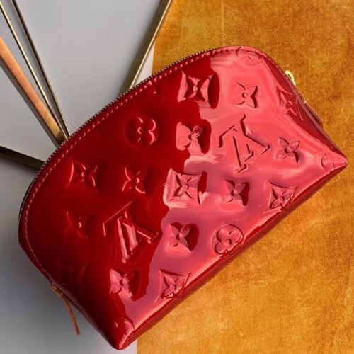 Louis vuitton Monogram Vernis Leather COSMETIC POUCH M90172 Borgogna