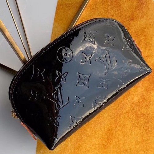Louis vuitton Monogram Vernis Leather COSMETIC POUCH M90172 nero