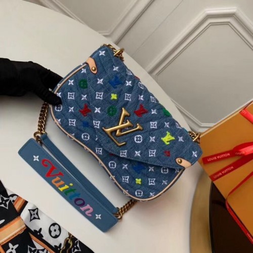 Louis vuitton Borsa media originale NEW WAVE M53692 blu