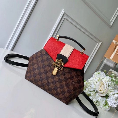 Zaino Louis vuitton hot springs Originale in pelle CLAPTON M42259 rosso