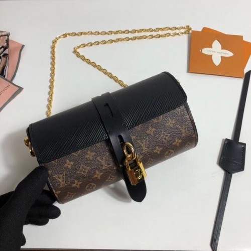 Tela monogram Louis vuitton PORTAOCCHIALI M43903 nero