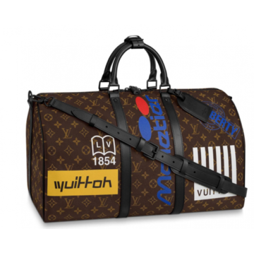 Louis vuitton originale KEEPALL BANDOULIERE 50 M44643 M44642 Castagna