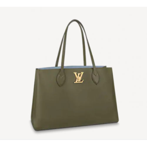 Louis vuitton originale LOCKME SHOPPER M57345 verde kaki