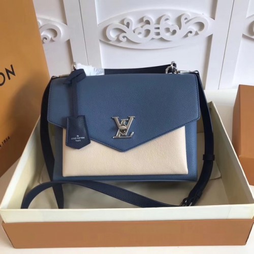 Louis vuitton originale MY LOCKME M54849 blu e bianco