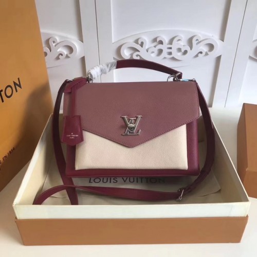 Louis vuitton originale MY LOCKME M54849 rosa e bianco
